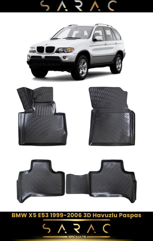 Bmw X5 E53 2003 Model Araca Özel 3D Havuzlu Paspas