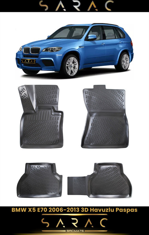 Bmw X5 E70 2006 Model Araca Özel 3D Havuzlu Paspas