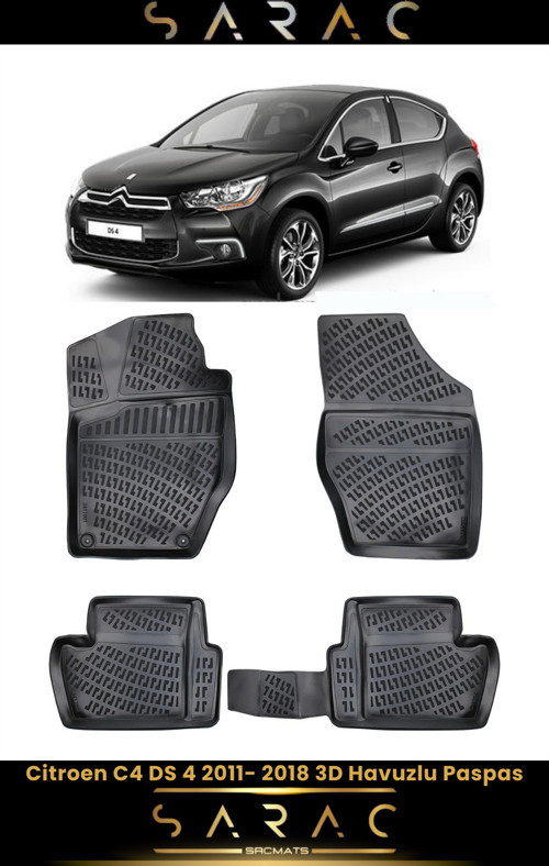 Citroen C4 2014 Model Araca Özel 3D Havuzlu Paspas