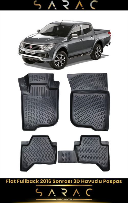 Fiat Fullback 2023 Model Araca Özel 3D Havuzlu Paspas