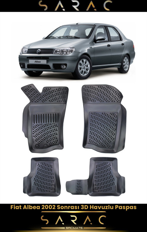 Fiat Albea 2004 Model Araca Özel 3D Havuzlu Paspas