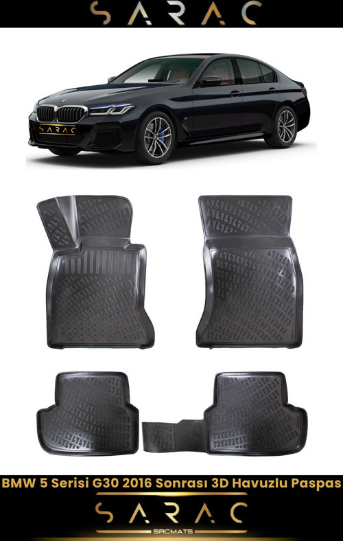 Bmw 5 Serisi G30 2017 Model Araca Özel 3D Havuzlu Paspas