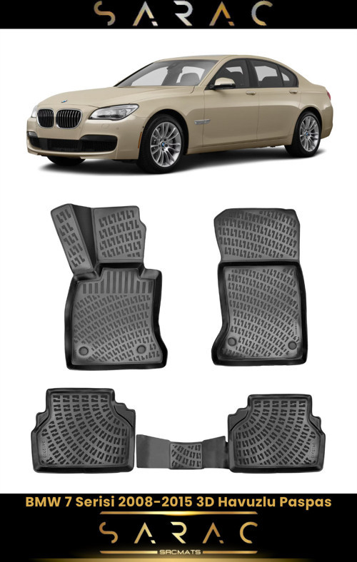 Bmw 7 Serisi 2011 Model Araca Özel 3D Havuzlu Paspas