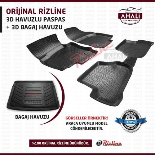 Renault Laguna 3 2007 Sonrası 3D Havuzlu Paspas + Bagaj Havuzu Set