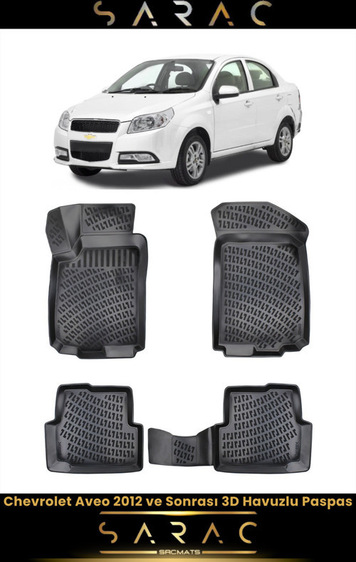 Chevrolet Aveo 2019 Model Araca Özel 3D Havuzlu Paspas
