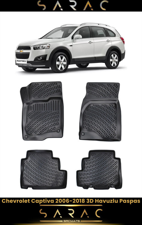 Chevrolet Captiva 2007 Model Araca Özel 3D Havuzlu Paspas