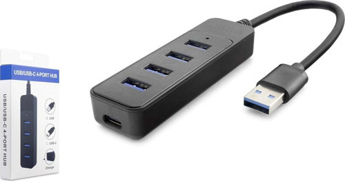 Hdx7046 Usb Hub 3-Usb3.0 + Type-C 4İn1 Siyah