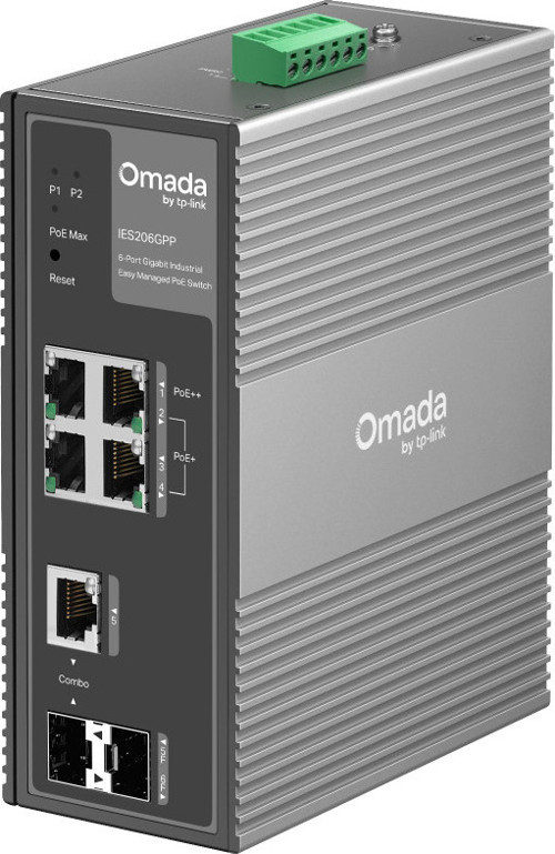Tp-Link İes206Gpp 6 Port Gigabit Endüstriyel Yönetilen Switch, 3 Port Poe+ 1 Port Poe++