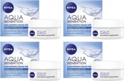 Aqua Sensation Canlandırıcı Yüz Bakım Kremi 50ML - 4'lü Set