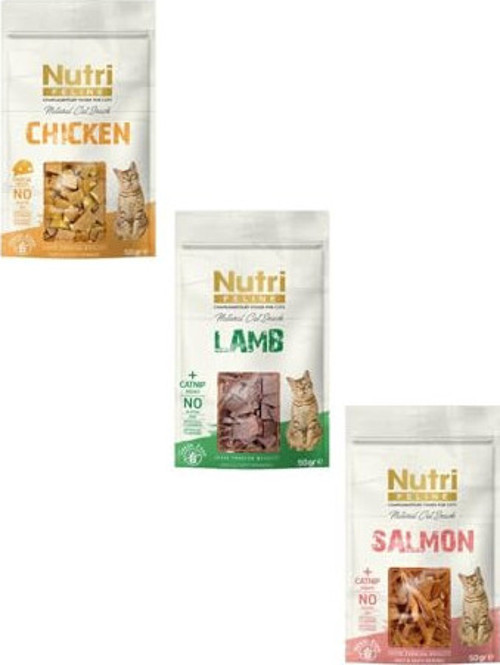 Mix Kedi Ödül Maması 3x50g (Tavuklu, Kuzulu, Somonlu)