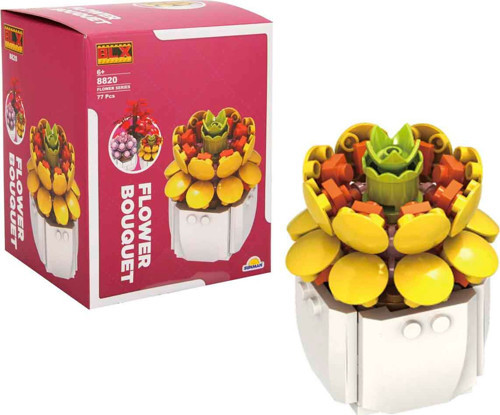 BLX Çiçek Çeşitleri Lego Setleri 46968 Sarı Çiçek 77 Parça