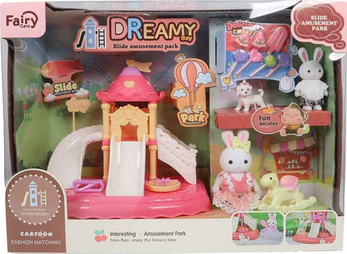 Bay Dreamy Mini Tavşan Kaydıraklı Tavşan Aile Parkı 6656