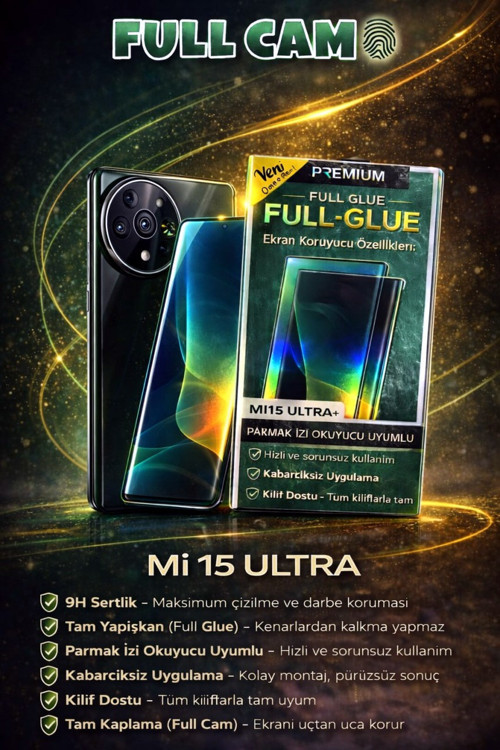 Mİ 15 ULTRA FullCam Premium Ekran Koruyucu