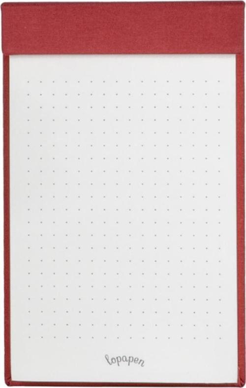 Vişne Kırmızısı Notepad Noktalı Not Defteri