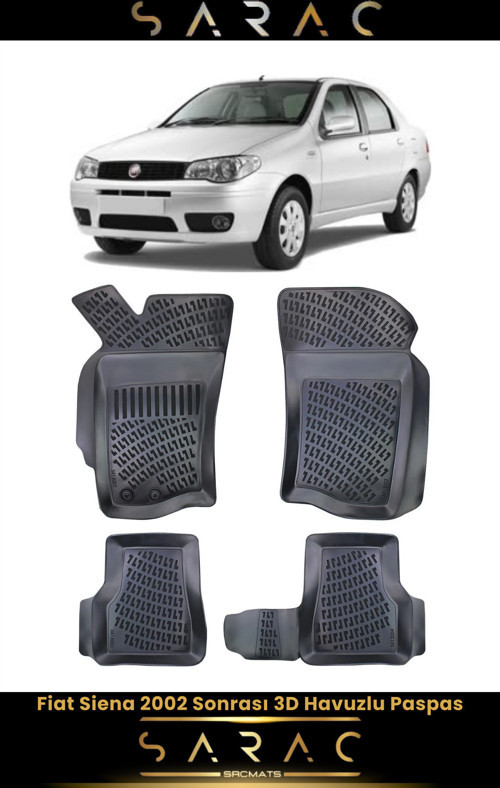 Fiat Siena 2004 Model Araca Özel 3D Havuzlu Paspas