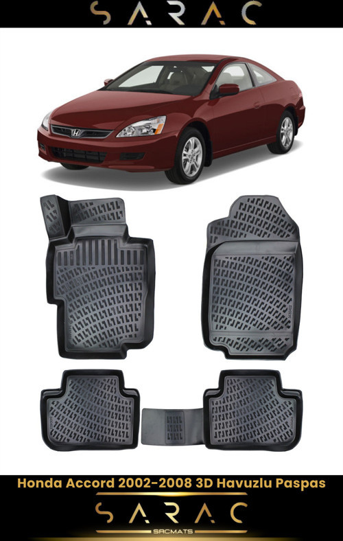 Honda Accord 2007 Model Araca Özel 3D Havuzlu Paspas