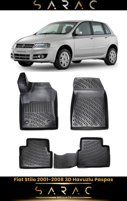 Fiat Stilo 2002 Model Araca Özel 3D Havuzlu Paspas