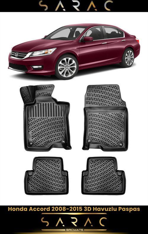 Honda Accord 2015 Model Araca Özel 3D Havuzlu Paspas