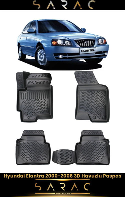 Hyundai Elantra 2005 Model Araca Özel 3D Havuzlu Paspas