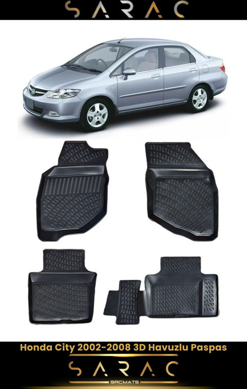 Honda City 2006 Model Araca Özel 3D Havuzlu Paspas