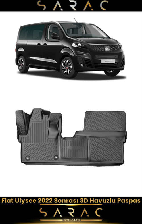 Fiat Ulysee 2022 Model Araca Özel 3D Havuzlu Paspas