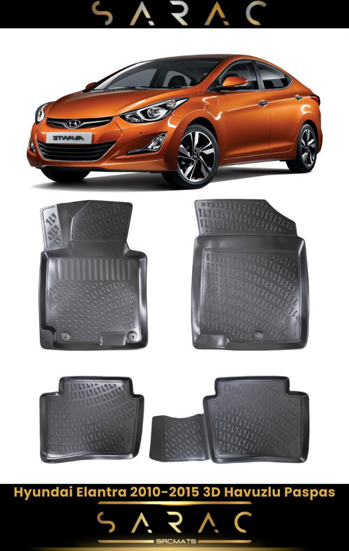 Hyundai Elantra 2010 Model Araca Özel 3D Havuzlu Paspas