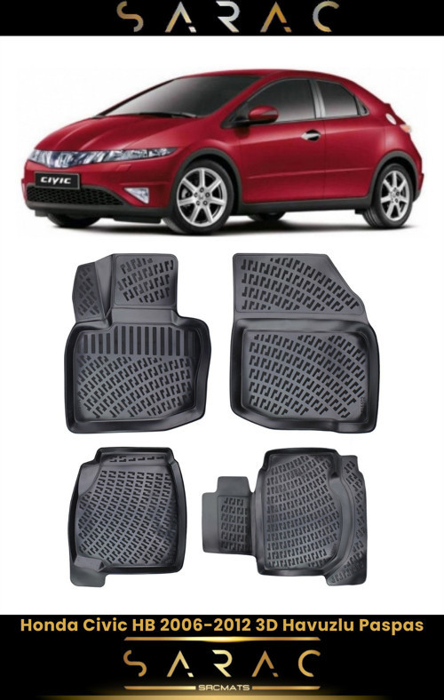 Honda Civic Hb 2011 Model Araca Özel 3D Havuzlu Paspas