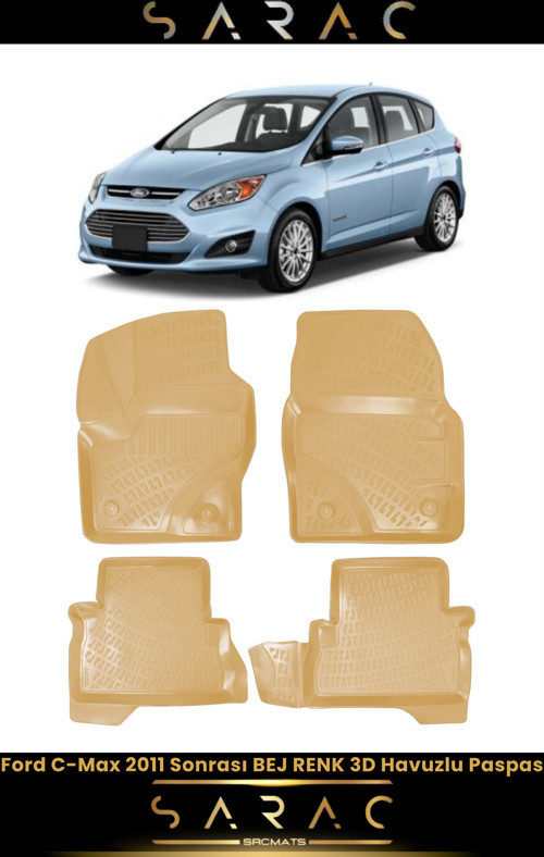 Ford C-Max 2017 Model 3D Havuzlu Paspas