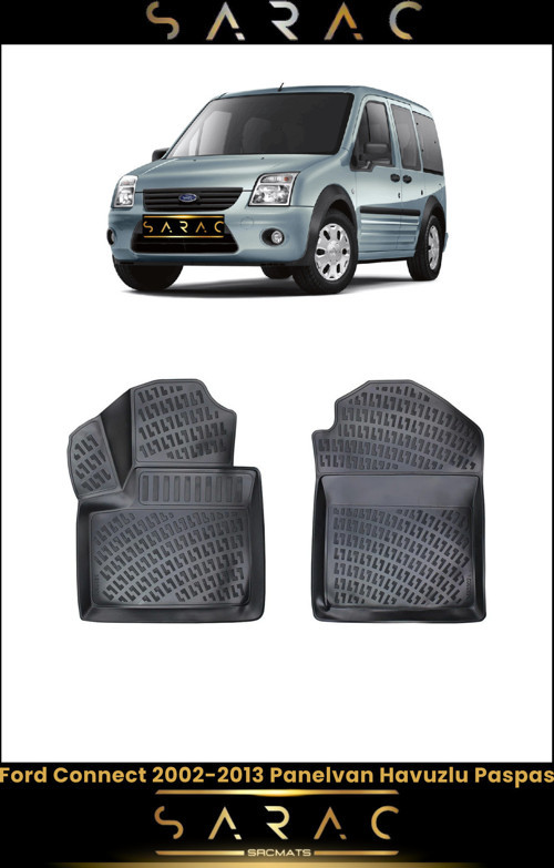 Ford Connect 2005 Model Panelvan Araca Özel 3D Havuzlu Paspas(2 Parça)