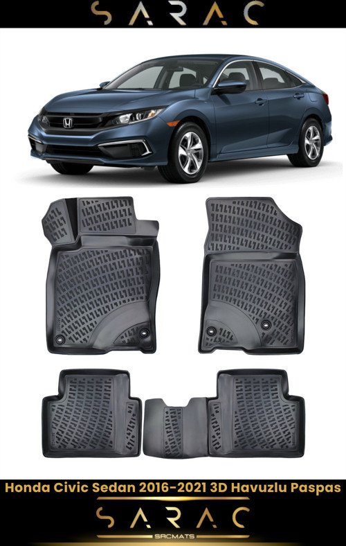 Honda Civic Sedan 2021 Model(Eski Kasa) Araca Özel 3D Havuzlu Paspas