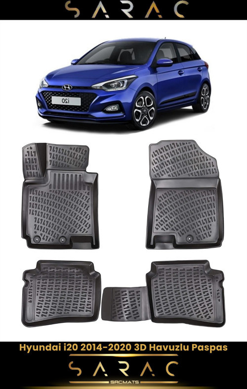 Hyundai I20 2019 Model Araca Özel 3D Havuzlu Paspas