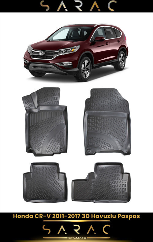 Honda Cr-V 2011 Model(Yeni Kasa) Araca Özel 3D Havuzlu Paspas