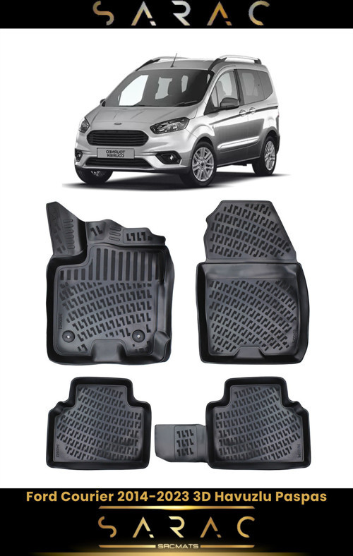 Ford Courier 2017 Model Araca Özel 3D Havuzlu Paspas
