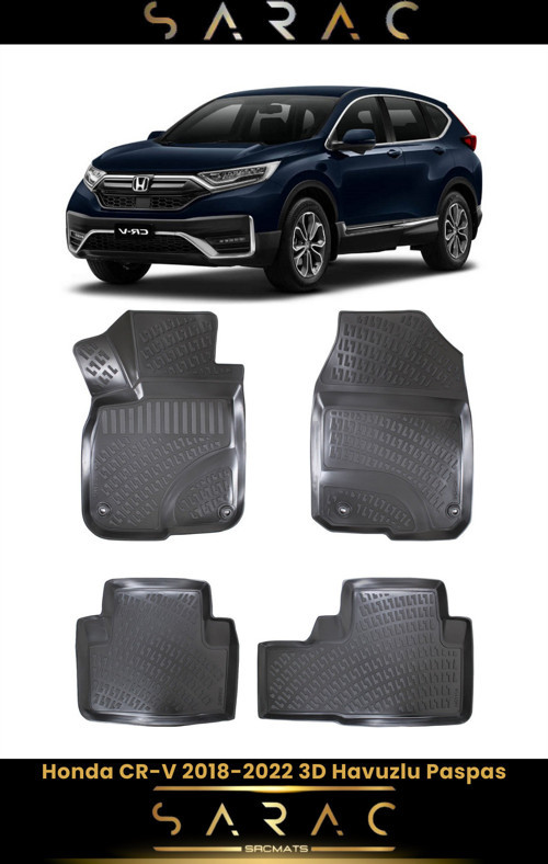 Honda Cr-V 2021 Model Araca Özel 3D Havuzlu Paspas