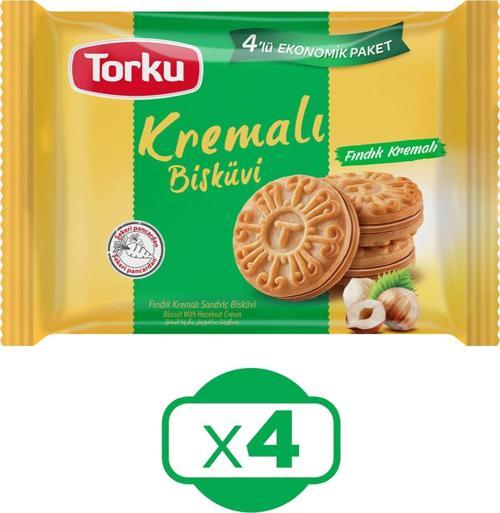 Kremalı Bisküvi 4 lü Fındık Kremalı x 4 Paket