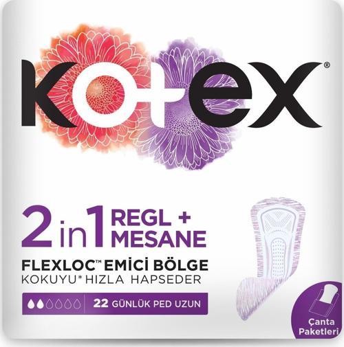2in1 Regl + Mesane Günlük Ped 22'li