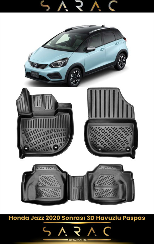 Honda Jazz 2023 Model Araca Özel 3D Havuzlu Paspas