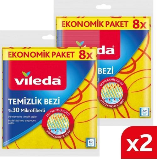 2 Paket 8'Li 30% Mikrofiberli Mutfak Bezi