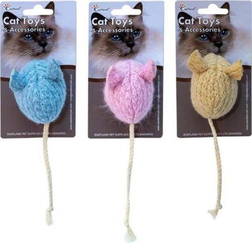 İpli Peluş Fare Kedi Oyuncağı