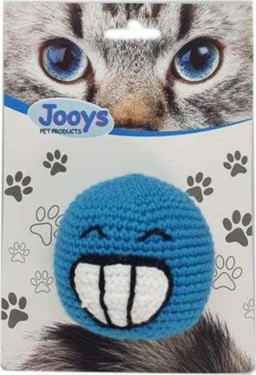 Amigurumi Kedi Oyuncağı Mavi Emoji