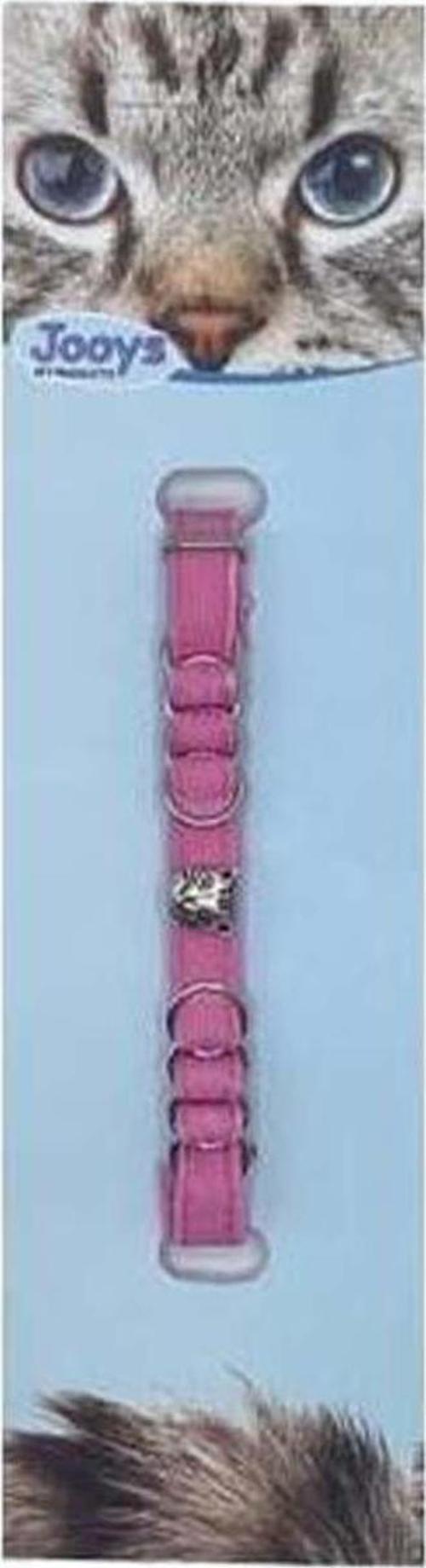 Kadife Zilli Halkalı Kedi Boyun Tasması Kırmızı