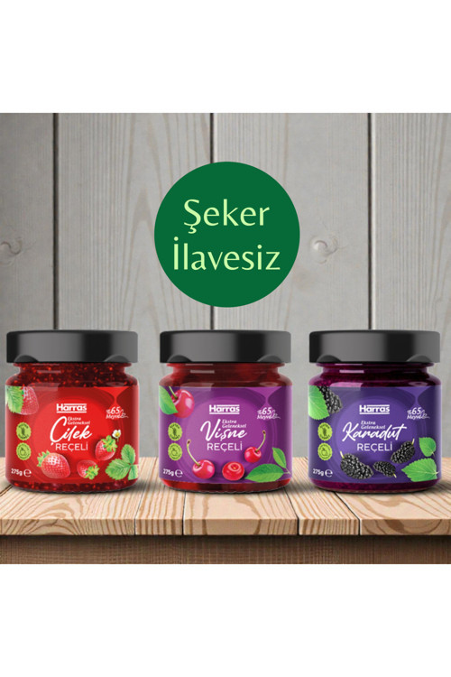 Ş.İlavesiz %65 Meyveli Reçel 4'lü Set 275 gr