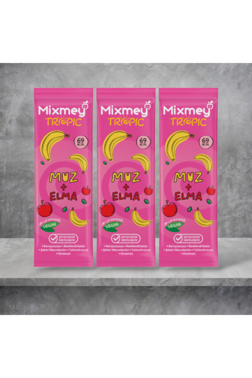 Tropik Meyve Barı Muz + Elma 20 Gr x 3 Adet