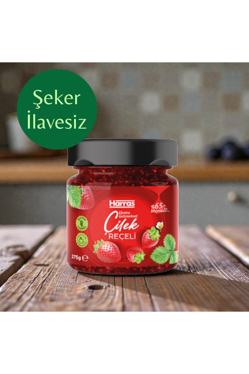 Şeker İlavesiz %65 Çilekli Reçel 275 g