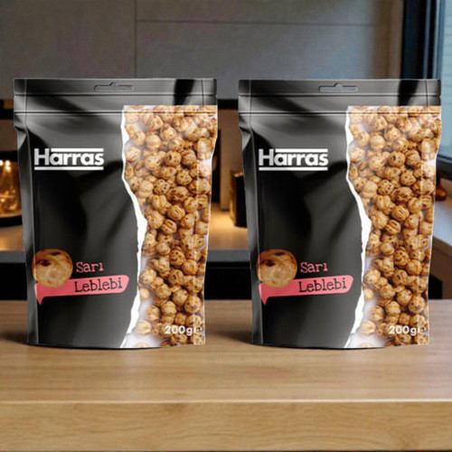 YERLİ GELENEKSEL ÇİFTE KAVRULMUŞ SARI LEBLEBİ 200 GR X 2 ADET
