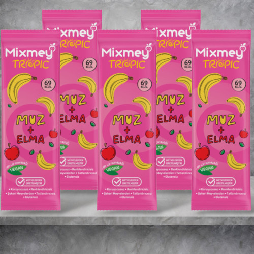 Tropik Meyve Barı Muz + Elma 20 Gr x 5 Adet