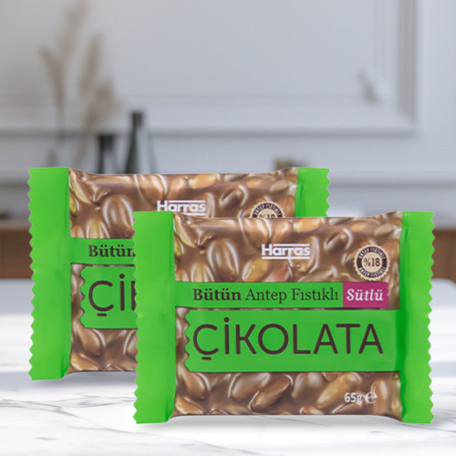 Bütün A.Fıstıklı&Sütlü Çik. 65 g x 2 Adet