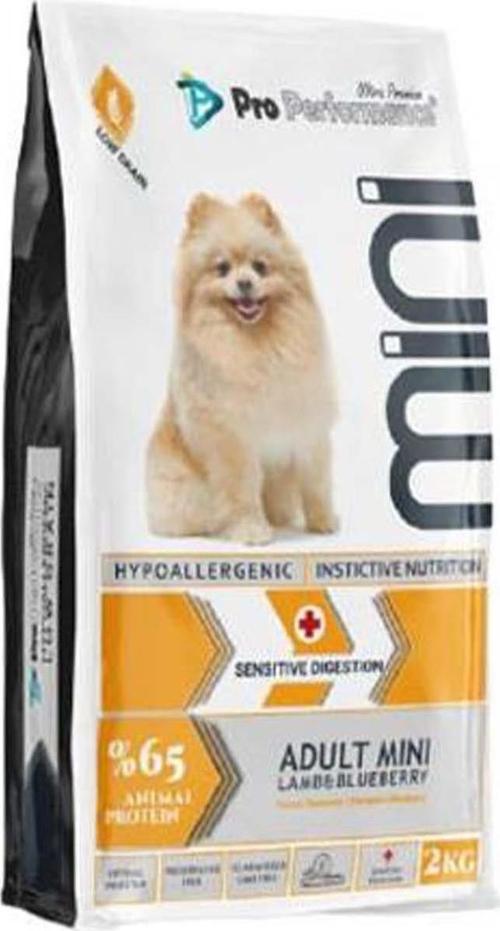 Kuzulu ve Yaban Mersinli Mini Irk Yetişkin Köpek Maması 2 Kg