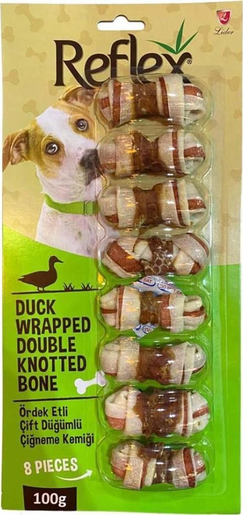 Ördek Etli Çift Düğümlü Kemik Köpek Ödülü 100 Gr