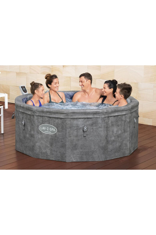 Lay-Z-Spa Carrara Smart AirJet™ 6001V Enerji Tasarruflu Şişme Spa Havuzu, Mobil Uygulama Kontrollü,